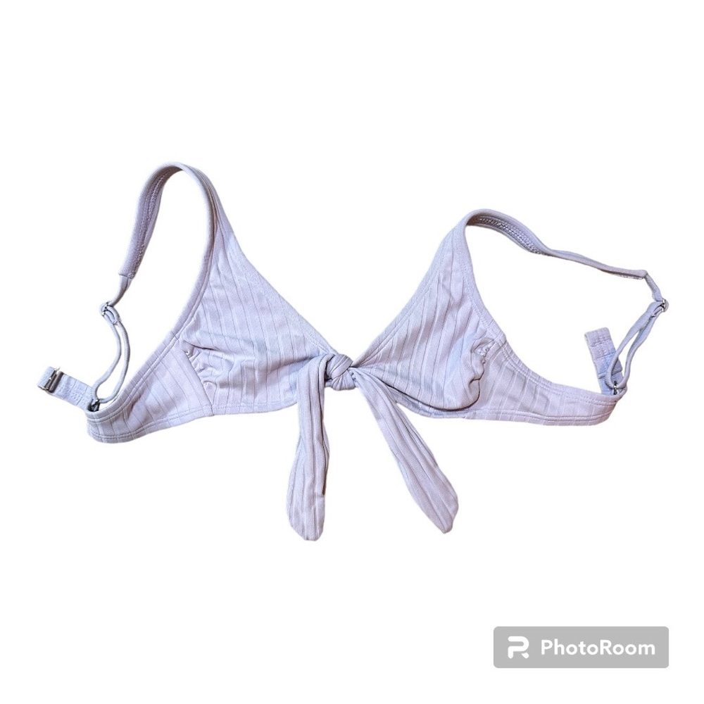 Lavender tie front bikini top women’s XS